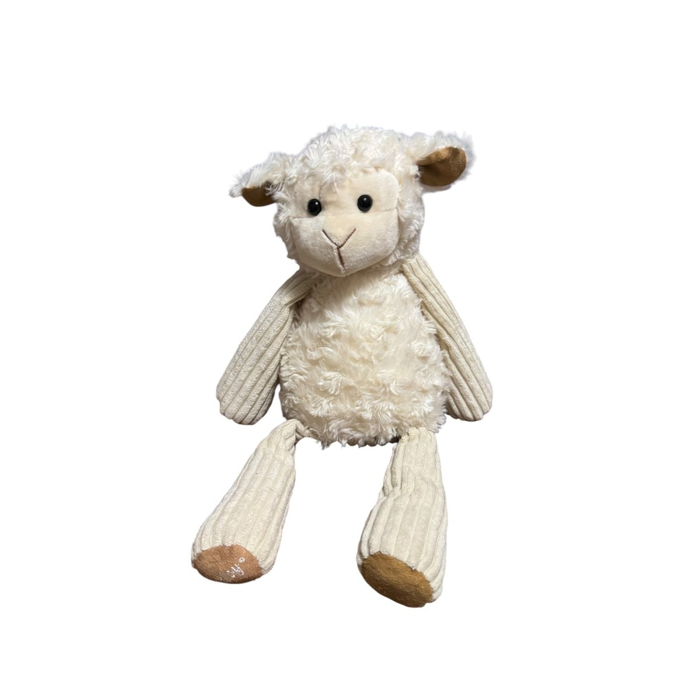 Scentsy Buddy Lenny the Lamb Plush Unisex Cream Excellent Corduroy Ribbed Sheep